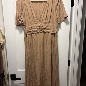 Elegant Tan Women's Dress